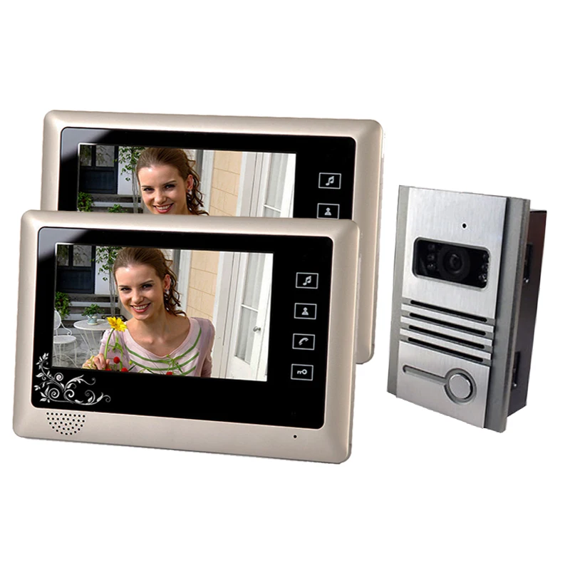 7 дюймов проводной видео домофон Дверные звонки Запись Системы комплект с 1