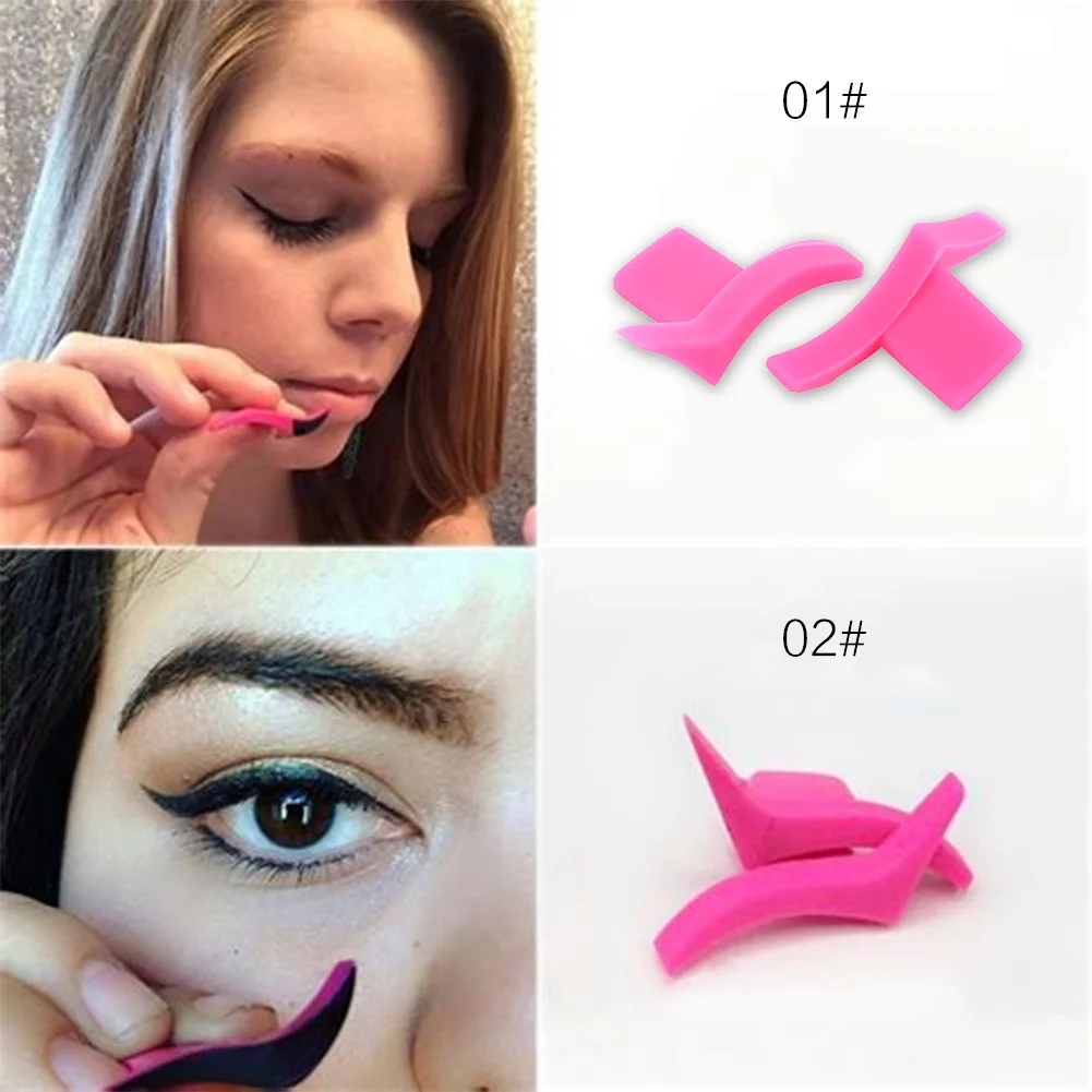 2 шт./пара подводка для глаз формы Крылья Печать штемпели легко носить крыло