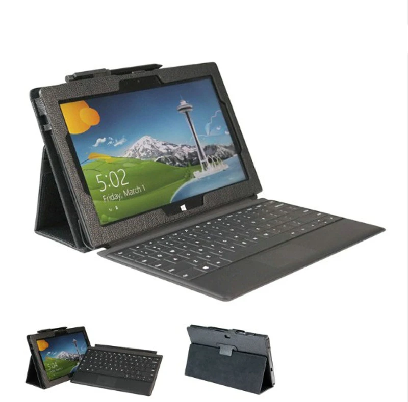 Новый 2-папка роскошный Магнитный чехол-книжка кожаный чехол защитный для Microsoft