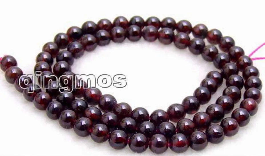 

SALE Small 6-7mm Round high quality brown natural garnet Beads strand 15"-los531 wholesale/retail Free shipping