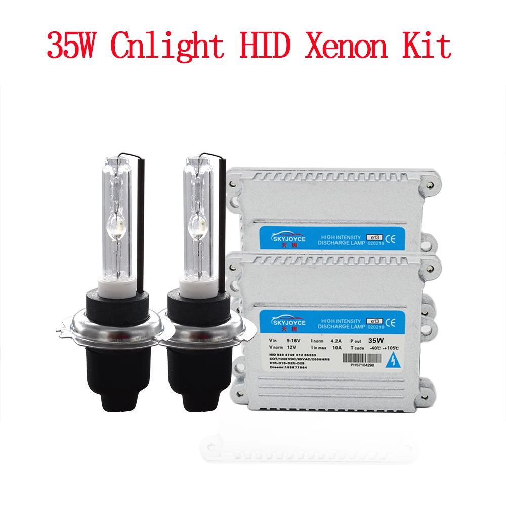 Оригинальный комплект ламп 35 Вт Cnlight HID Xenon H1 H3 H7 HB3 HB4 H11 9012 D2H с быстрым стартом 12 в