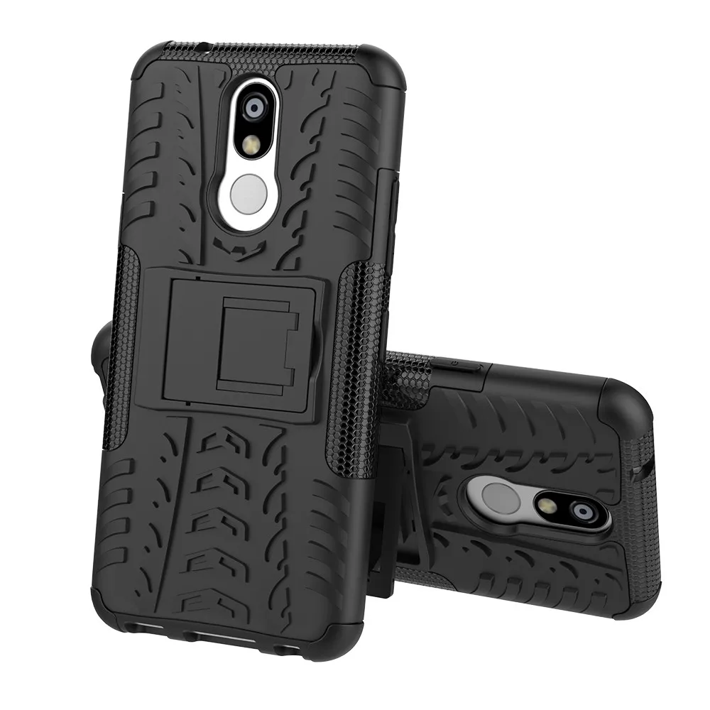 Чехол для LG K12 Plus 5 7 дюйма роскошный ПК + ТПУ чехол подставка броня противоударный