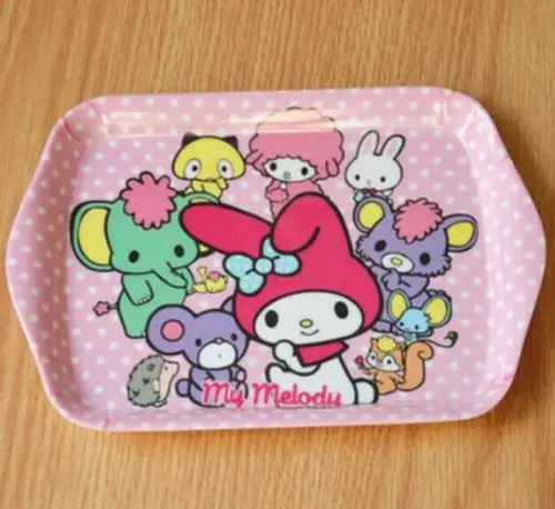 D Столовая посуда милый Hello kitty меламиновая тарелка блюдо фрукты закуски лоток посуда CC-69K - Цвет: D