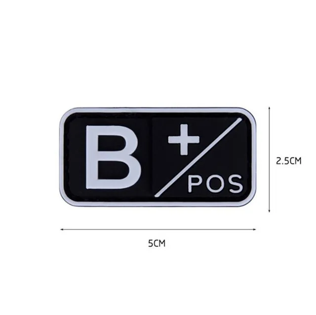 26 3D ПВХ A+ B+ AB+ O+ Положительный POS A-B-AB-O-отрицательный NEG Тип крови группа патч для одежды Военный резиновый нагрудный знак крючок и петля - Цвет: 26
