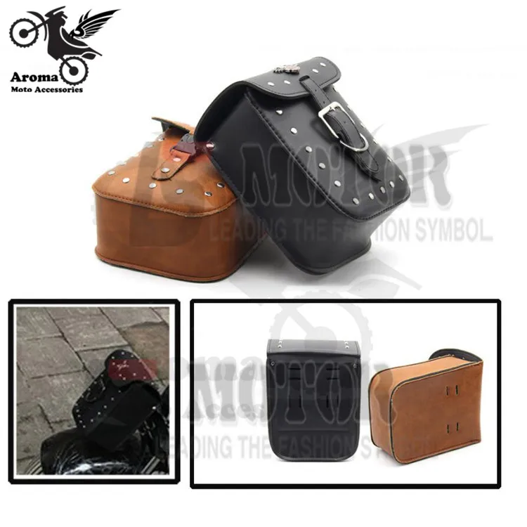 1 шт. черно коричневая сумка из искусственной кожи кожаные мотоциклетные