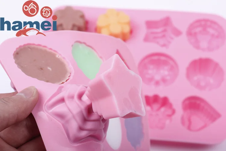 (Min Order $5) Silicone 12 holes Beauty Flowers Shape Cake Decorating Bakeware Mold Chocolate Mould Cooking Tool Food DIY Making |