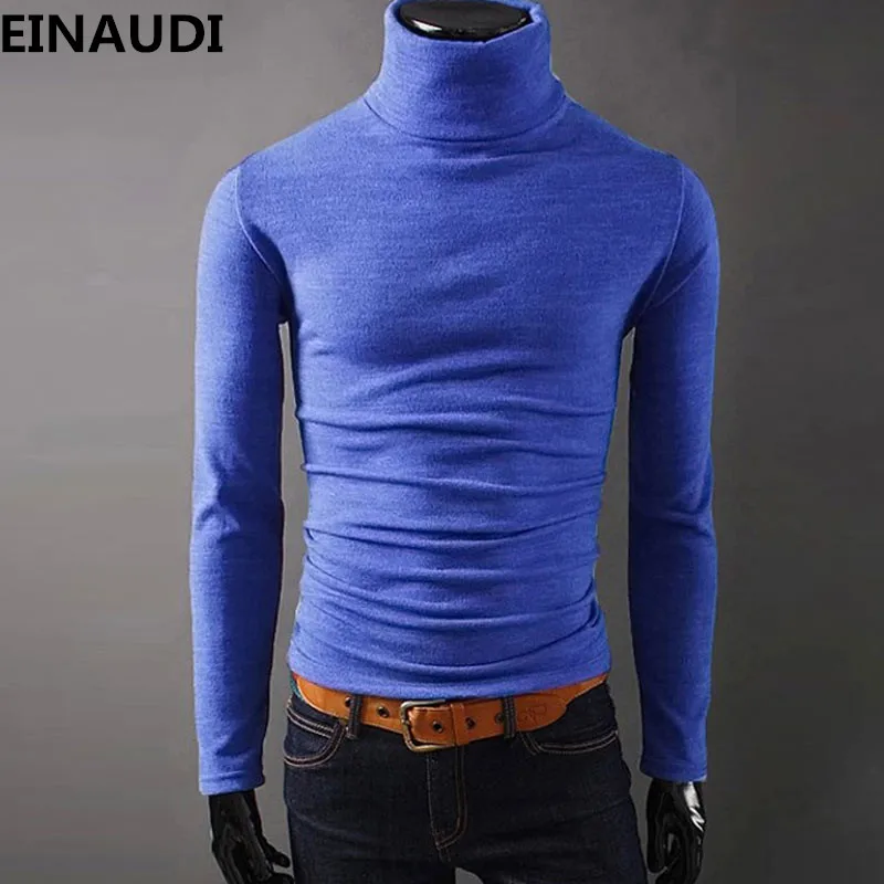 2017 г. новые модные мужские высокий воротник тонкий с длинными рукавами хлопковый