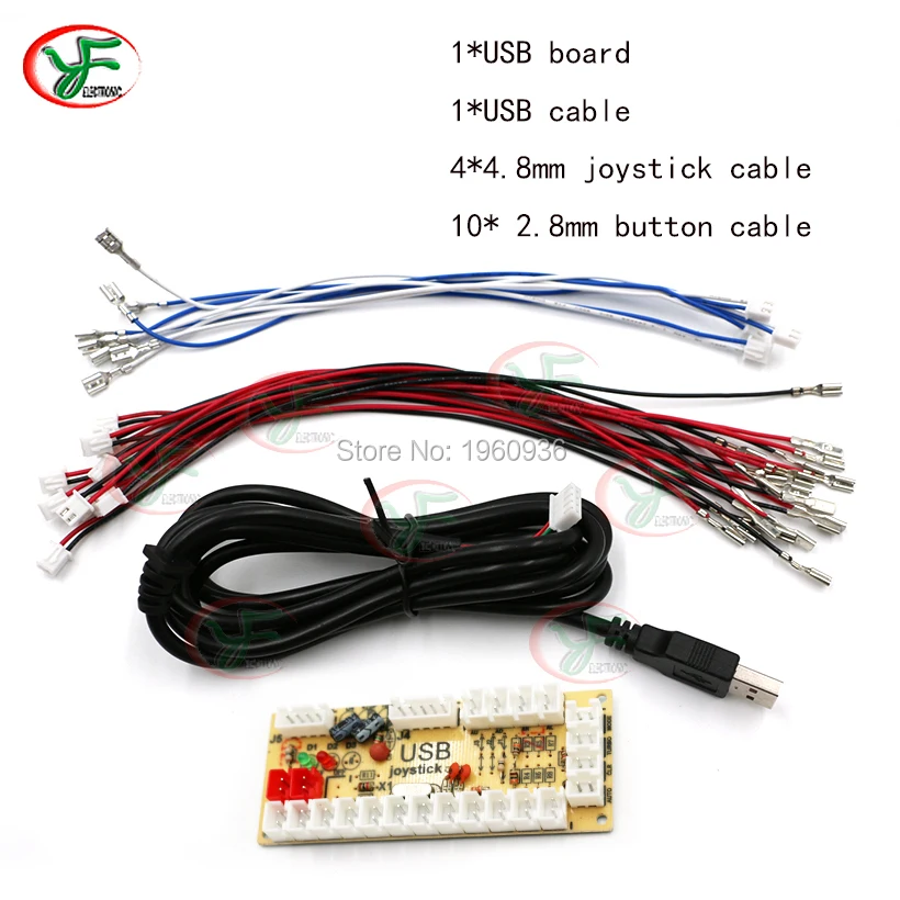 1 шт. Нулевая задержка игровой USB энкодер Джойстик контроллер с 5Pin Sanwa провода для MAME PC файтинг fit кнопки Sanwa