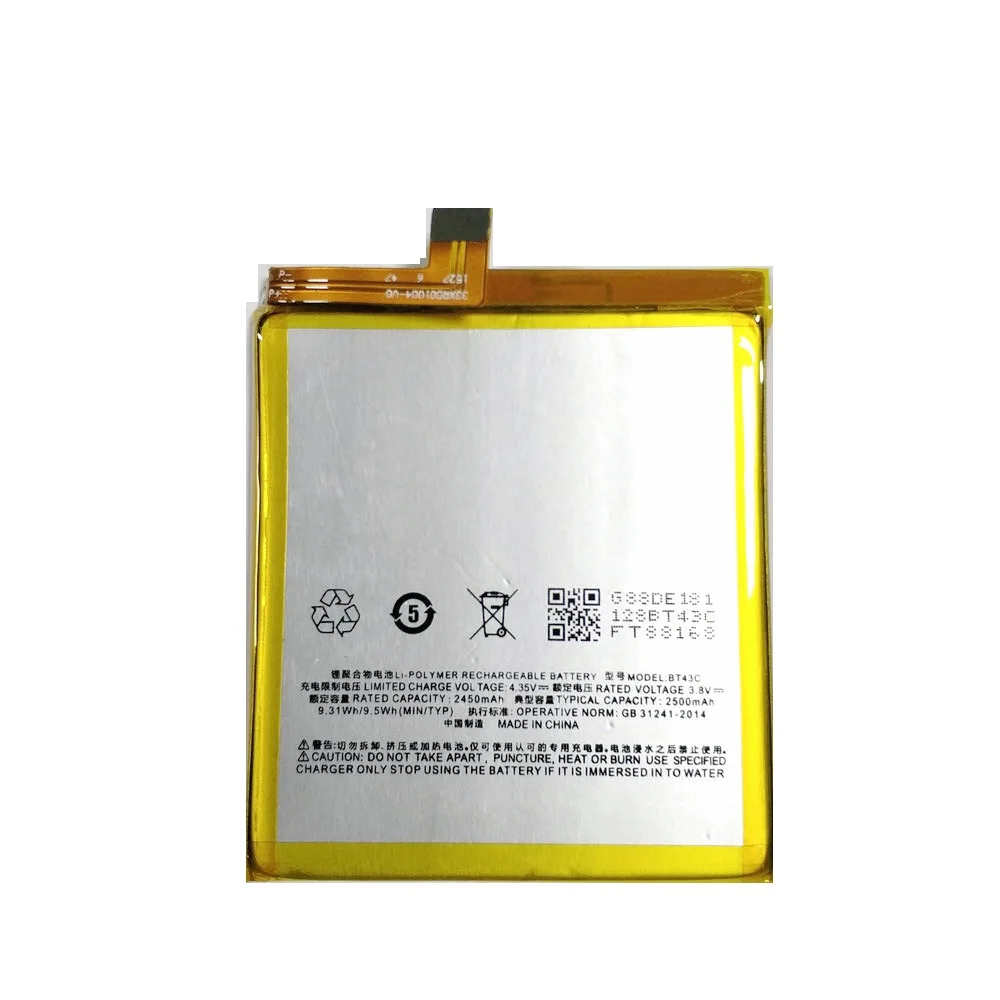 Новый высококачественный аккумулятор BT43C 2500 мАч для Meizu M2MINI M2 MINI Мобильный