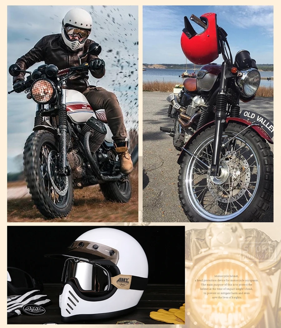 AMZ мотоциклетный шлем из стекловолокна для мотокросса Casco Capacete, мотоциклетный шлем с полным лицом, мотоциклетный шлем в горошек, сертификация