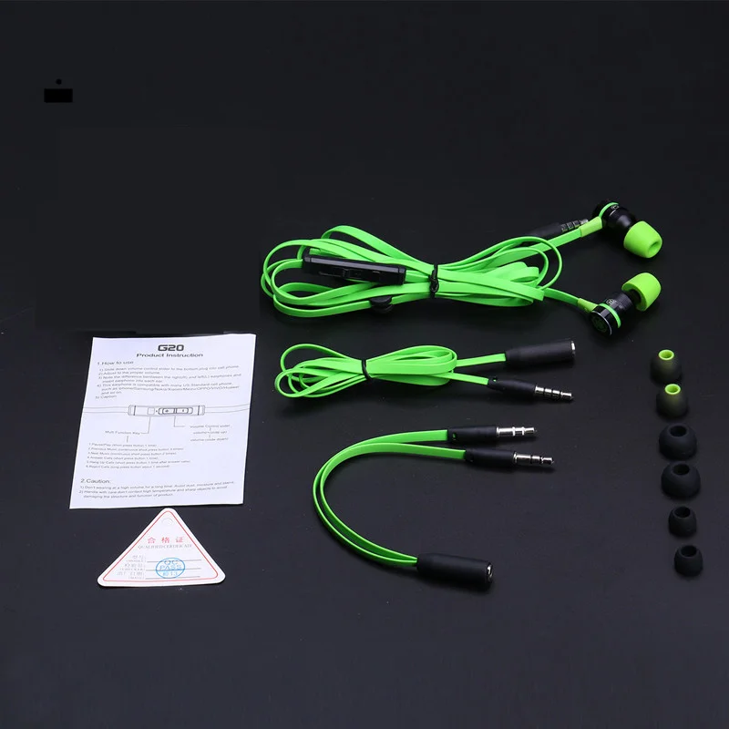 Hongsund G20 In-Ear Pro игровая гарнитура с шумоподавлением стерео бас наушники микрофоном