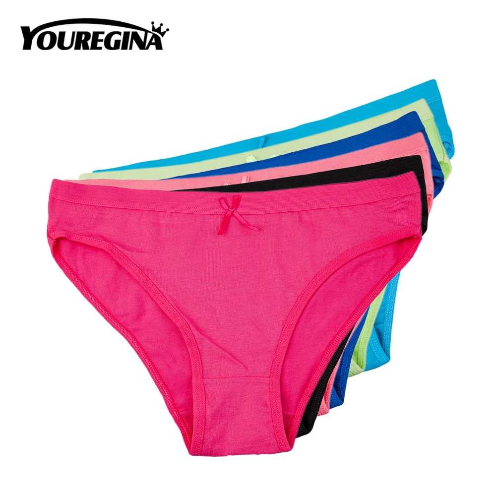 6 шт./партия женские дышащие трусики с бантом|Женские трусики| |