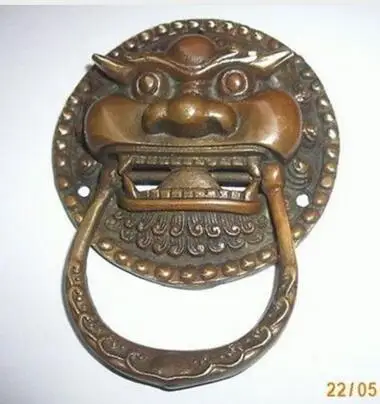 Украшение из латуни с фабрики чистой античный старинный китайский медный Foo Dog Lion