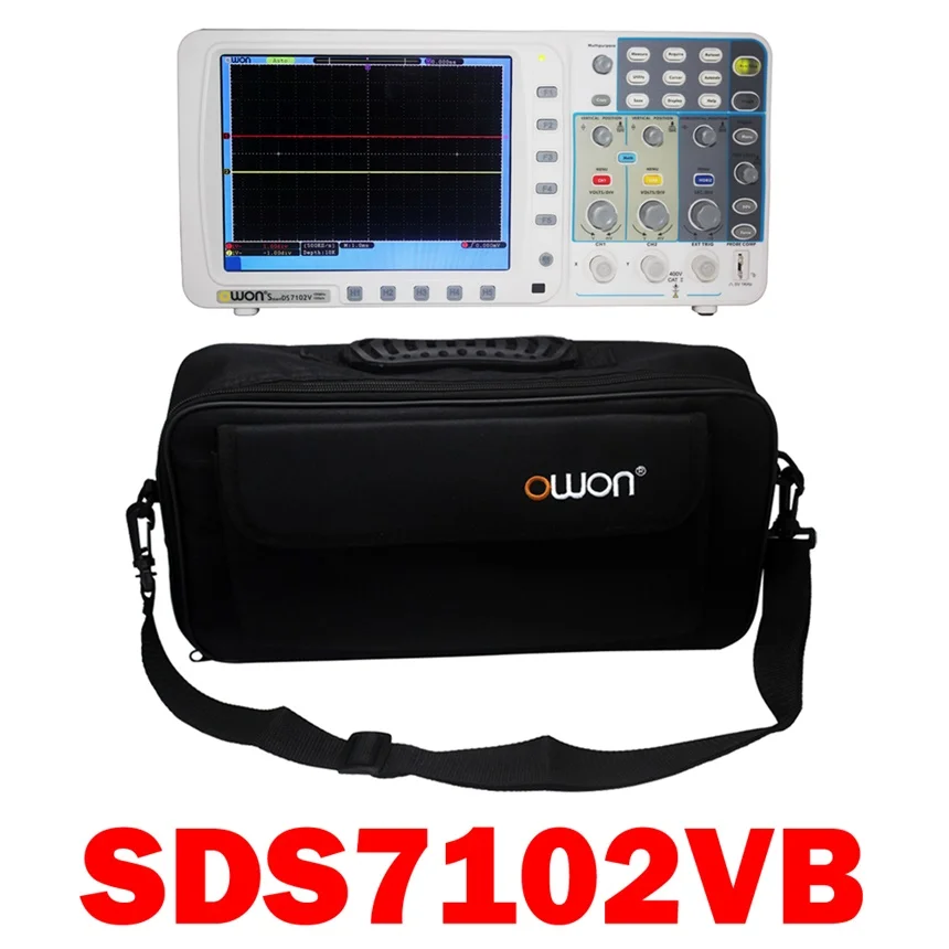 SDS7102VB OWON XDS3104E/XDS3064E 4ch100/60MHz8bits SCPI IEC RS232CAN XDS2102A 2ch12bits цифровой осциллограф SDS7102V VGA сумка/батарея - Цвет: SDS7102VB