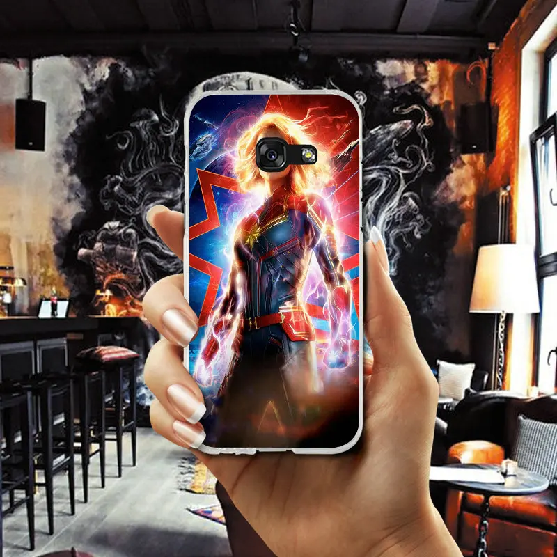 Марвел Капитан Movie 2019 для Samsung Galaxy A3 A5 A7 J1 J2 J3 J4 J5 J6 J7 2016 2017 2018 сумки мягкие