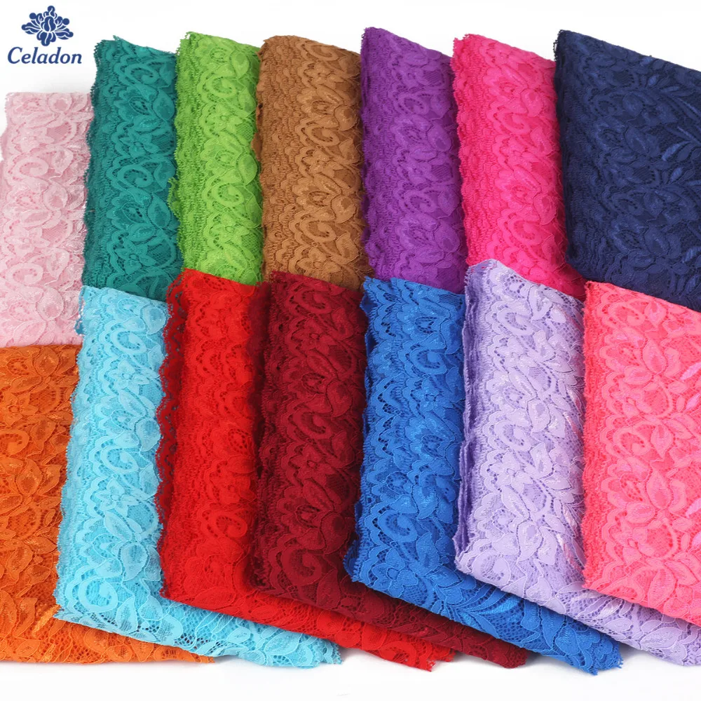 Ширина 15 см 2 ярда/партия эластичная кружевная лента отделочная ткань сделай сам