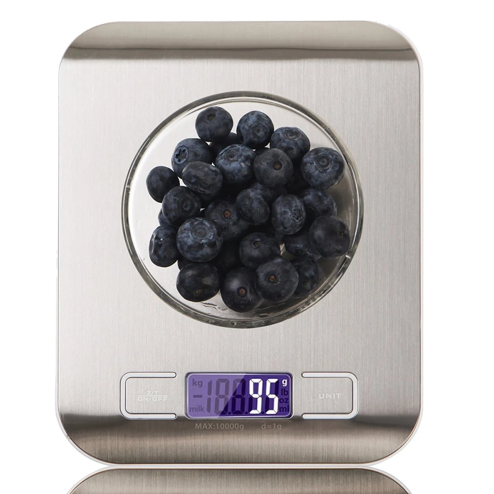 5kg/1g 10kg/1g High Precision Electronic Kitchen Scale Digital Food Scale Stainless Steel Weight Scale Measuring Tools With Bowl