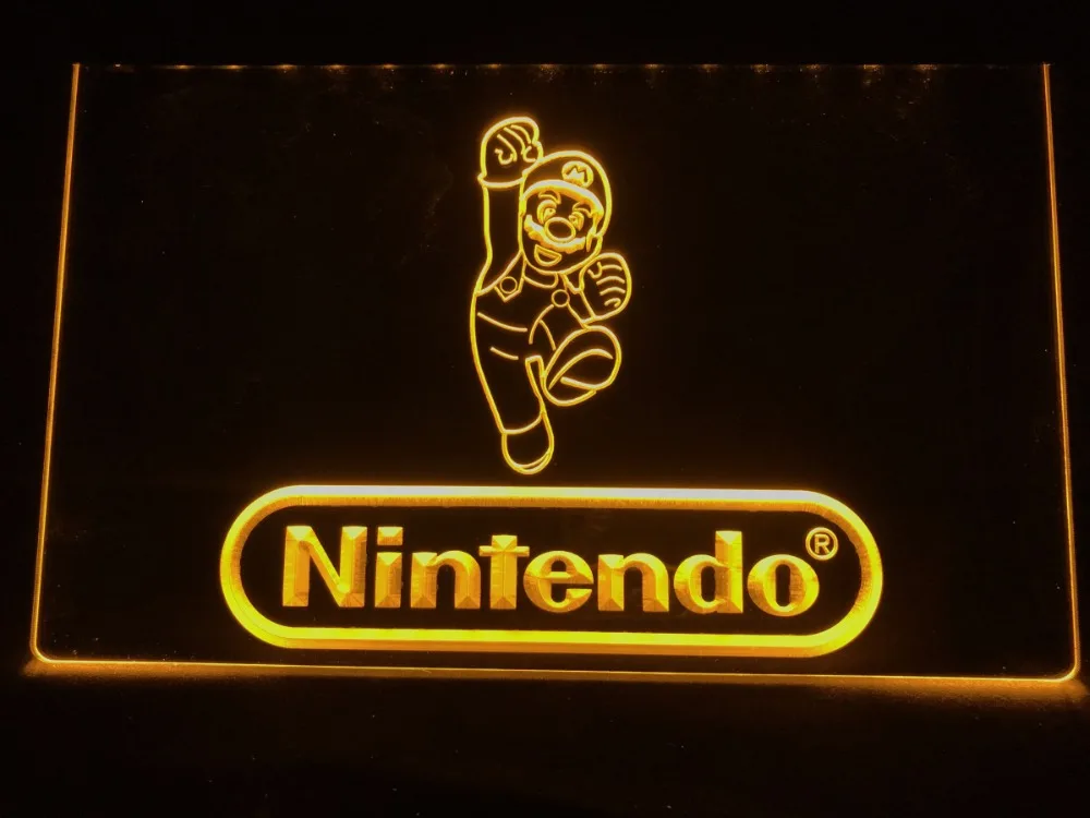 R081 nintendo игровая комната пивной бар светодиодный неоновый светильник