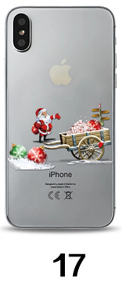 New painted Christmas mobile phone shell custom transparent TPU soft protective cover manufacturers wholesale for iphone 6 | Мобильные