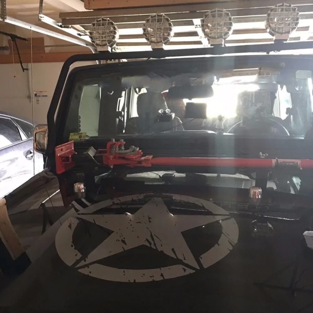 

New Style Fashion Durable Army Star Distressed Decal Large 20" Approx Vinyl Military Hood Graphic Body 50CM Fits For Jeep#274980