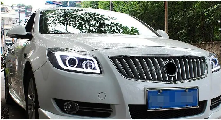 Стайлинг автомобиля фары для Buick Регал фары 2009-2011 GS стиль Opel Insignia Головной фонарь led DRL передний свет Биксеноновые линзы