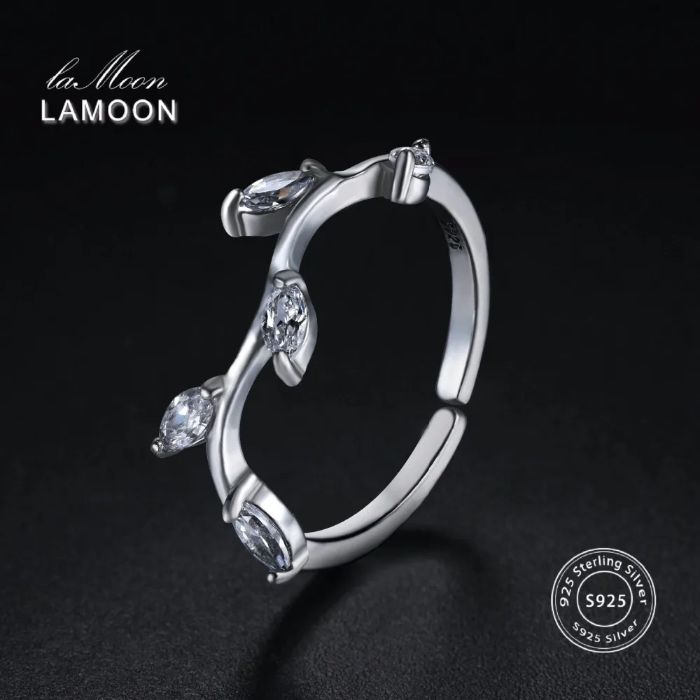 Ламон Оливковая ветвь дизайн 925 стерлингового серебра Регулируемые кольца S925