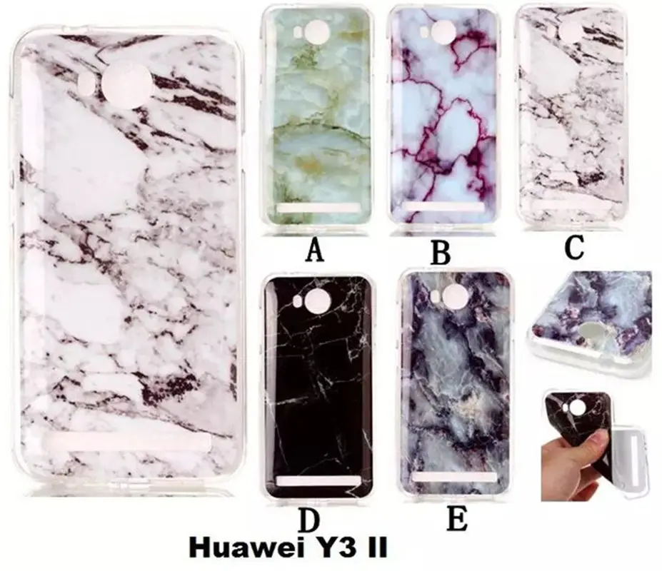 Case Для Huawei Y3 2 Silicon Зерна Шаблон Мягкие TPU + IMD Тонкий Сотовый Телефон Shell Обложка II