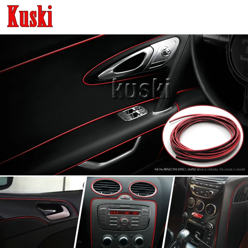 5М полоса для отделки молдингов салона автомобиля для Audi A3 A4 B6 B8 B7 B5 A6 C5 C6 Q5 A5 Q7 TT A1 S3 S4 S5 S6 S8 Saab 9-3 9-5 93 и выше.