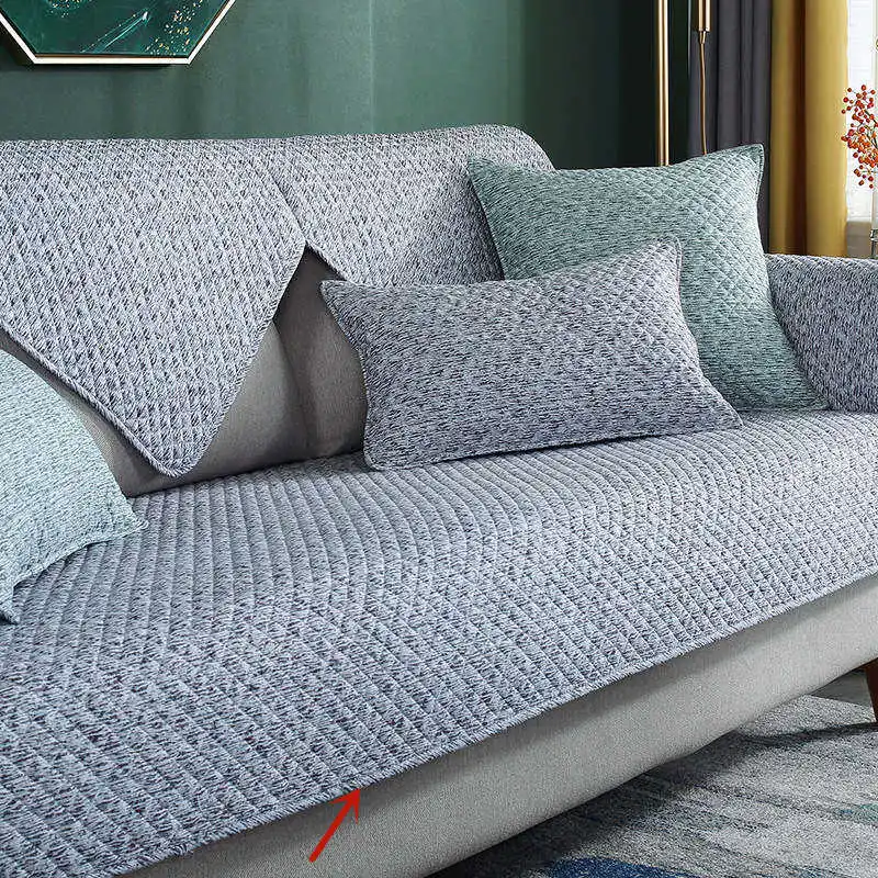 grey 1pcs Nordic Стиль твил Хлопковый чехол для дивана художественный секционный диван крышка DIY матч Цвет местный диван подлокотник Полотенца Ширина 70/90/110 см - Цвет: grey 1pcs