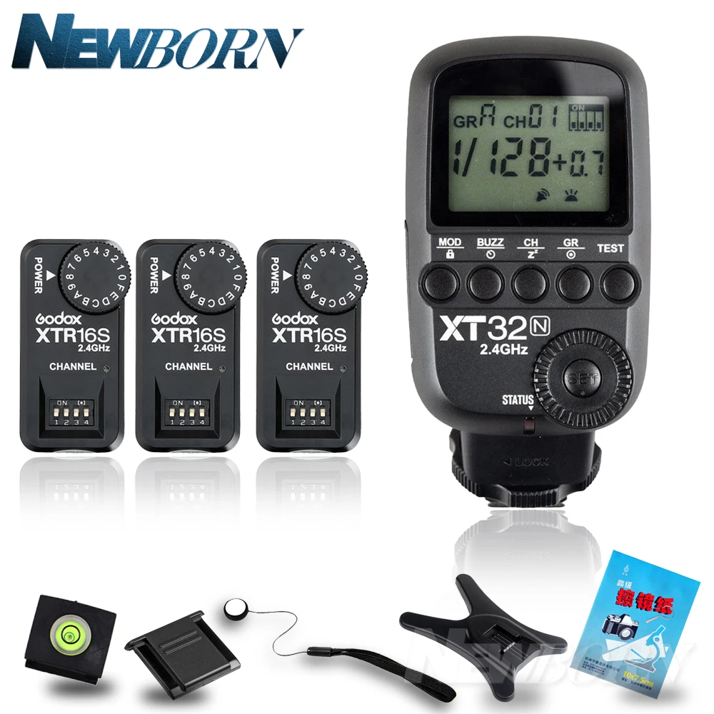 Godox XT32N 2 4G беспроводной 1/8000s HSS Flash Trigger + 3x XTR 16S для Nikon/GODOX V850/V860/V850II/V860C V860N V860 II Flash|flash