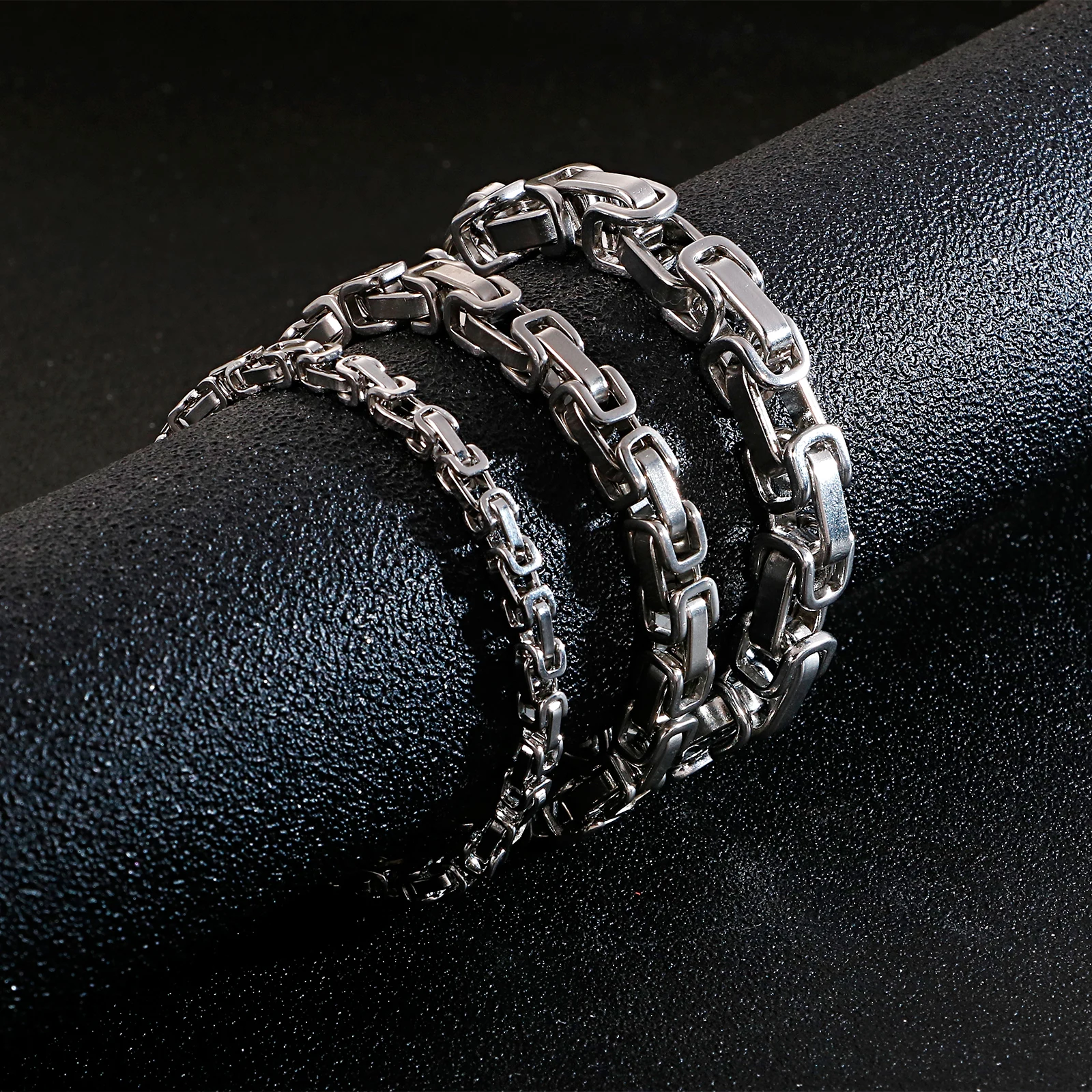 Ожерелье мужское длинное из нержавеющей стали в стиле колие цепочка с