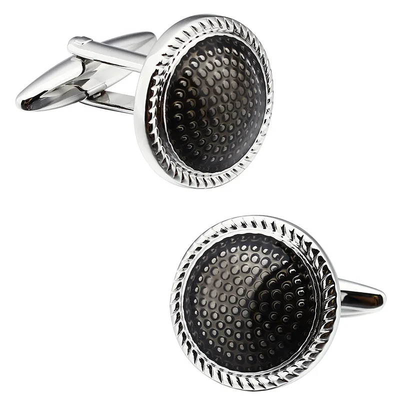 

Черные эмалевые запонки HAWSON в горошек, блестящие запонки для свадебного платья