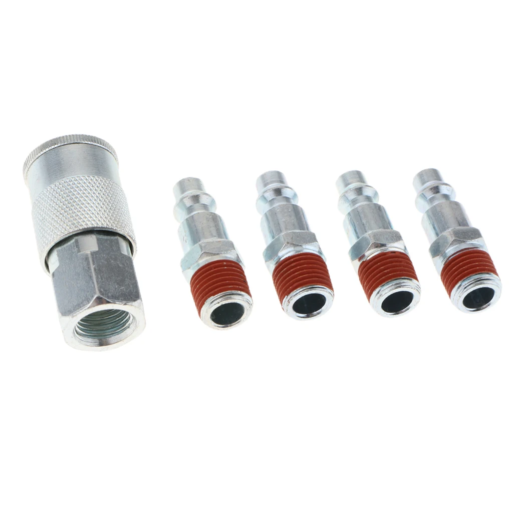 5 шт. фитинг для компрессора соединители быстросъемный 1/4 ''NPT| |