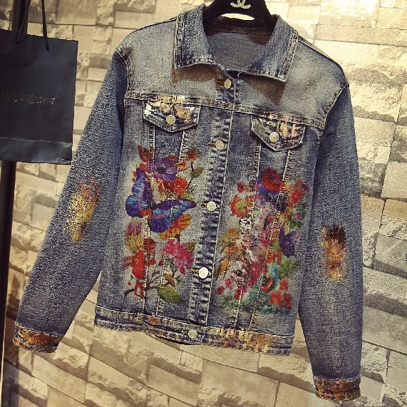 Осенне зимняя новая джинсовая куртка в стиле Харадзюку облегающее пальто