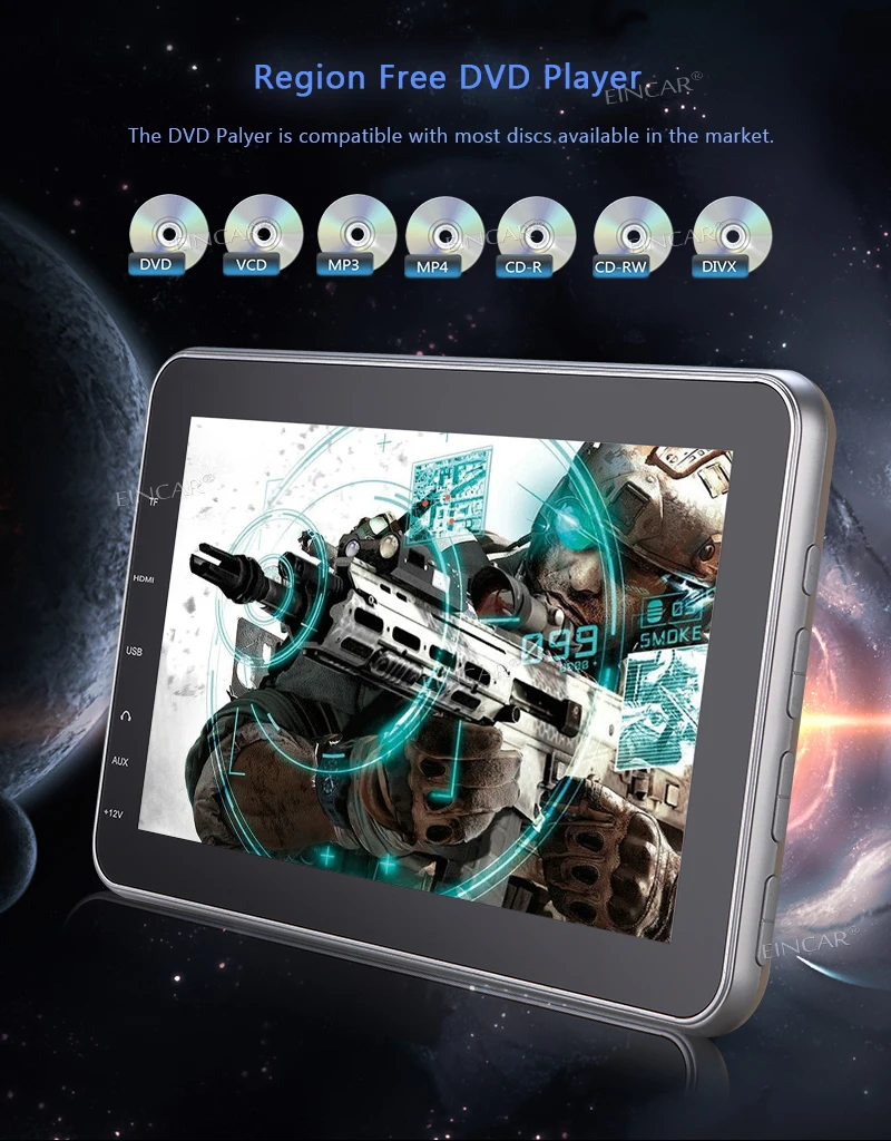 Двойной 10.1 дюймов Планшеты Стиль подголовник автомобиля мультимедийный DVD CD