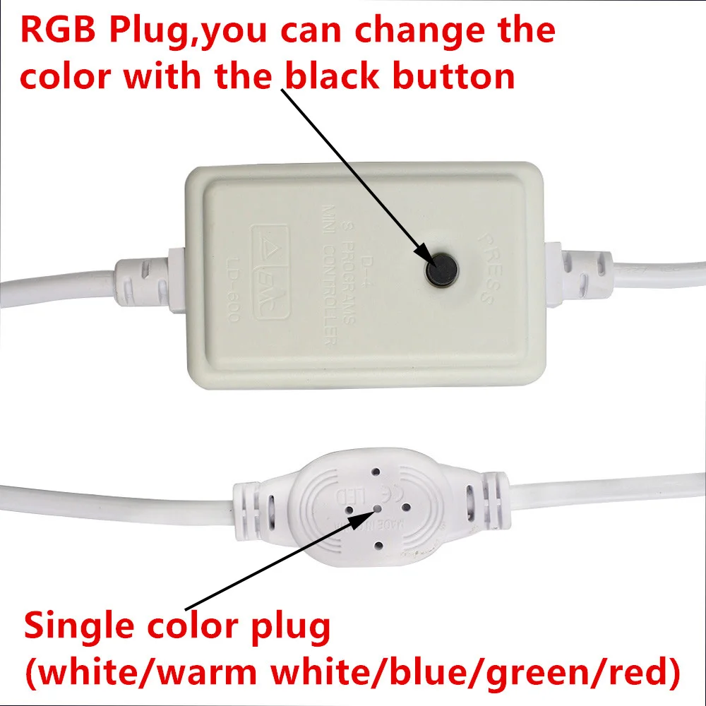 Гибкая светодиодная лента RGB SMD 5050 AC220V IP67 водонепроницаемая 60 светодиодов/м с