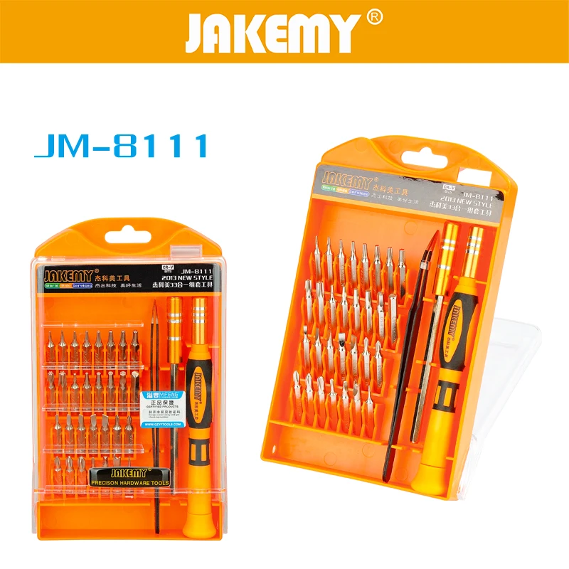JAKEMY 33 в 1 отвёртки комплект с пинцет мягкий бар для бытовой техники цифровых