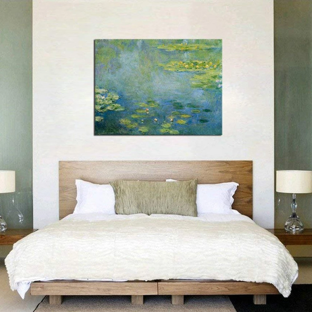 Wall Art жикле печати кувшинки Клод монет большой росписи сад Картина на холсте