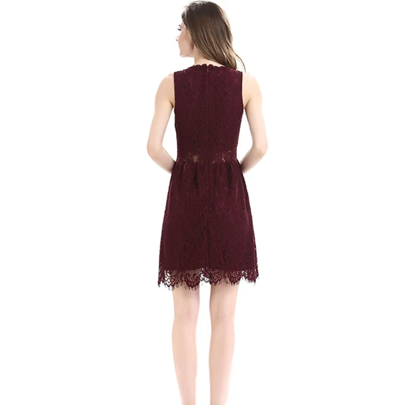 2018 Акционная Акция сексуальное Клубное Красное Кружевное платье Летний вечерние