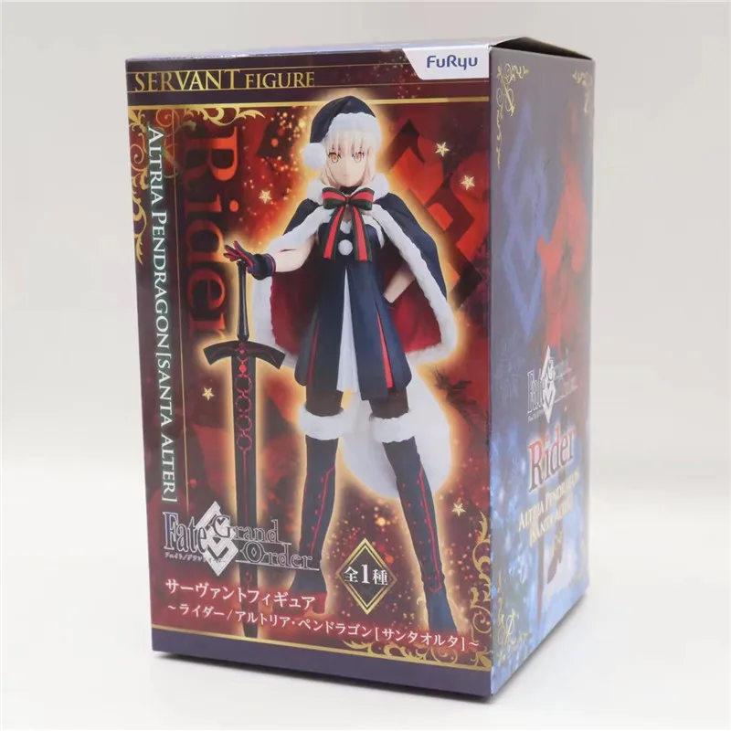 Аниме Fate Grand Order Saber Altria Pendragon Santa Ver. ПВХ экшн фигурки игрушки рождественский