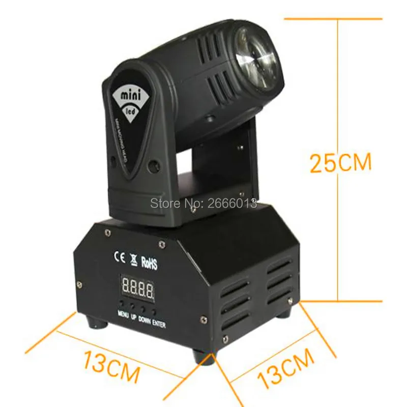 Светодиодный мини-светильник с подвижной головкой, 10 Вт, RGBW, 4в1, DMX512, светодиодный сценический светильник, стробоскоп для домашнего развлечения, профессиональный сценический светильник