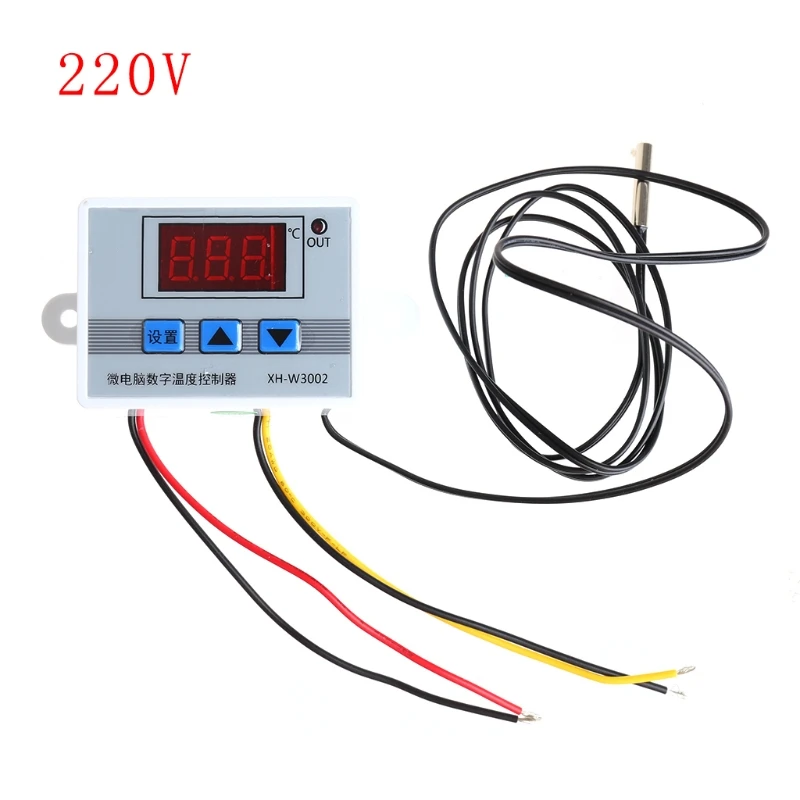 220V 220 в 12 В 24 в цифровой светодиодный регулятор температуры термостат переключатель зонд Sens nintendo переключатель sonoff лампа прерыватель - Цвет: 220V