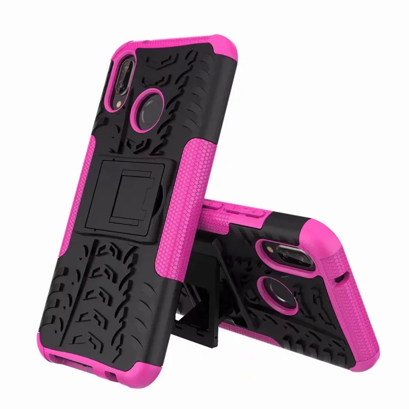 pink Гибридный защитный чехол для huawei P20 P30 Pro mate 20 P Smart Honor 10 Lite 8X8 S 8A 9X Nova 3i Y5 Y9 Y7 Prime прочный Чехол - Цвет: pink