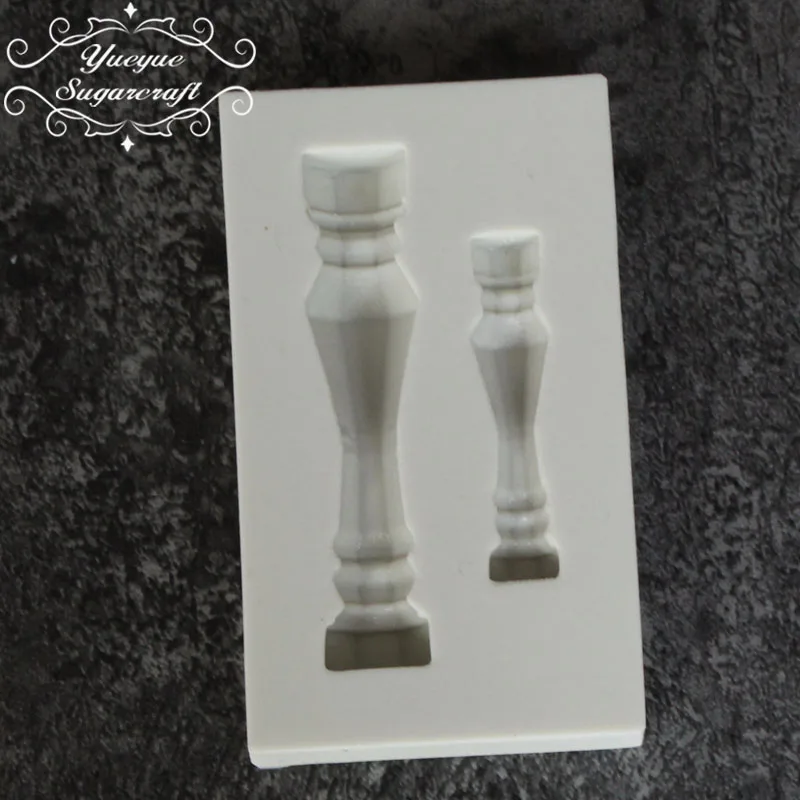 Форма для силиконовых маленьких колонн Yueyue Sugarcraft для украшения тортов фонданом, шоколадом и марципаном.