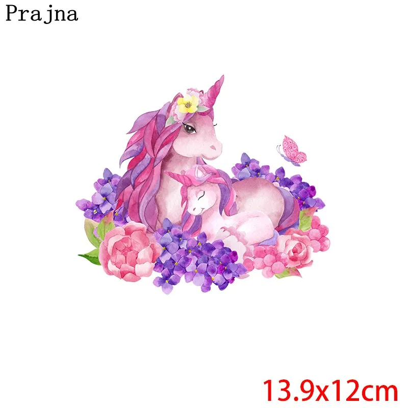 Наклейки Prajna Единорог с рисунком из мультфильма утюжок Симпатичные Аниме