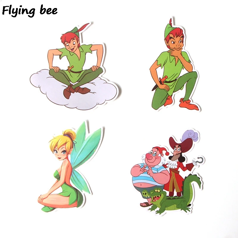 Flyingbee 19 шт. Питер Пэн мультфильмы стикер водонепроницаемый Скрапбукинг для телефона багаж ноутбук велосипед гитарная надпись наклейка s X0284