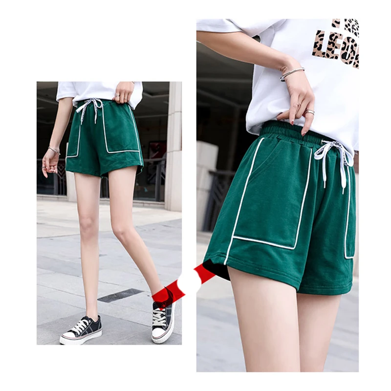 

Praise Summer wide-leg shorts female high waist was thin wild loose large size shorts 2020 new wear thin running casual pantss25