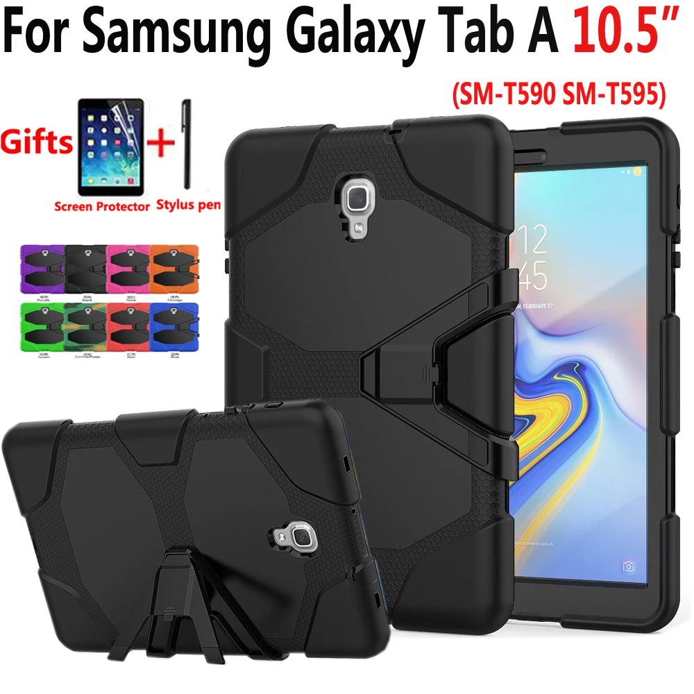 Сверхмощный полностью защитный силиконовый чехол для Samsung Galaxy Tab A A2 10 5 2018 T590 T595 T597