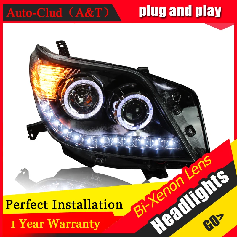 Автомобильный Стайлинг для Toyota PRADO светодиодсветильник фары s Angel eye светодиодные