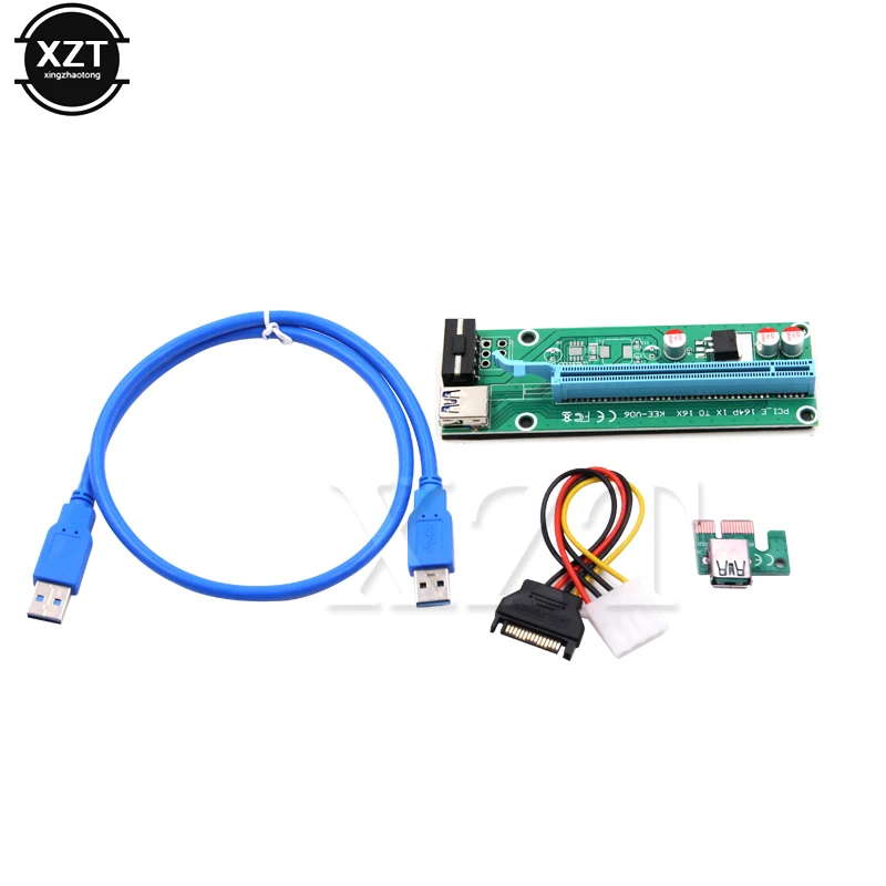 Высококачественный PCI 0 6 M PCIE E 1X до 16X Райзер карта расширения + 15 контактный SATA на 4